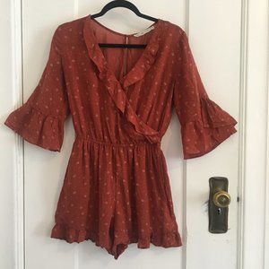 Abercrombie & Fitch Rust Orange Fall Romper, S